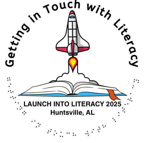 Logo - Getting in Touch With Literacy, Launch into Literacy 2025, Huntsville, Alabama