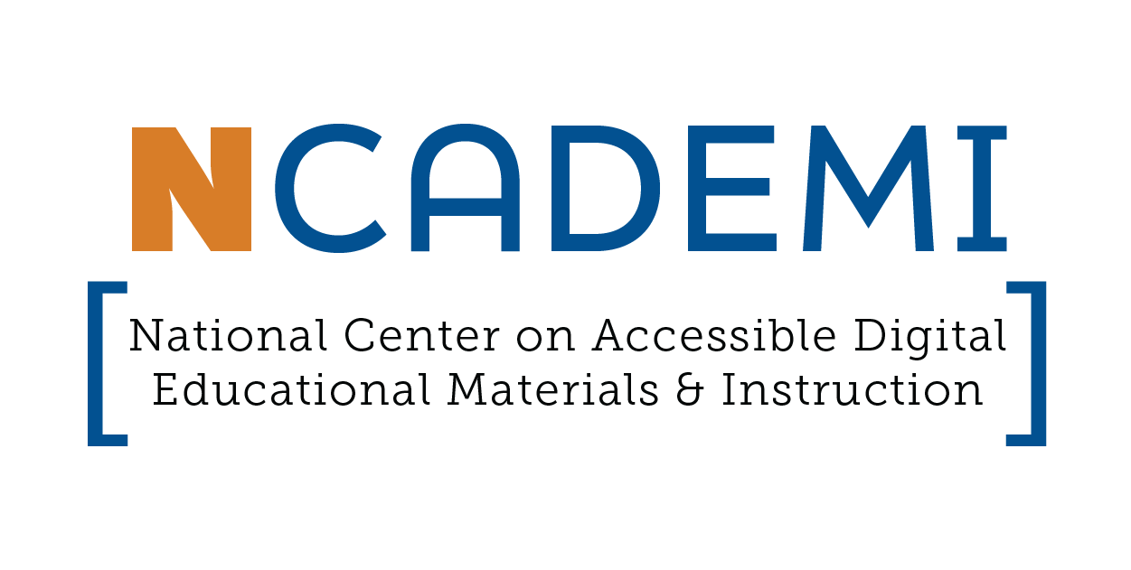 NCDADEMI [National Center on Accessible Digital Educational Materials & Instruction] Logo