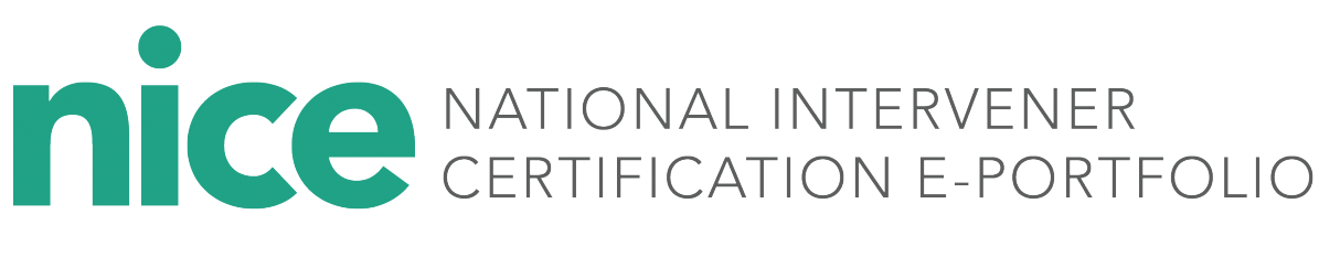 NICE - National Intervener Certification E-Portfolio Logo